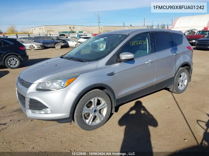 2015 Ford Escape Se VIN: 1FMCU9GX8FUA01242 Lot: 12122838