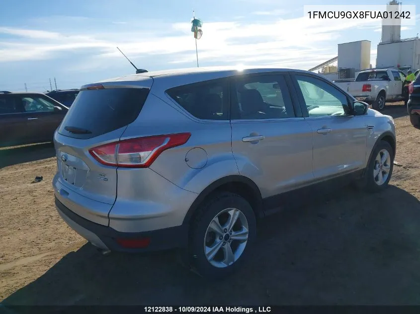 2015 Ford Escape Se VIN: 1FMCU9GX8FUA01242 Lot: 12122838