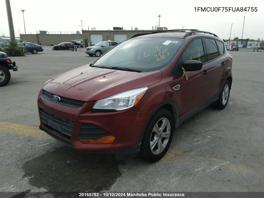 2015 Ford Escape S VIN: 1FMCU0F75FUA84755 Lot: 20168782