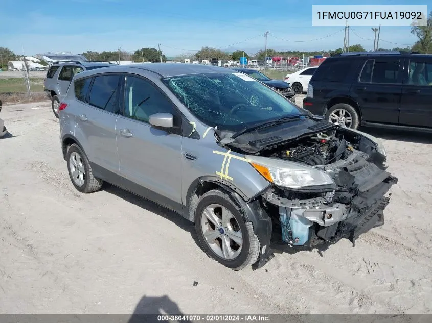 2015 Ford Escape Se VIN: 1FMCU0G71FUA19092 Lot: 38641070