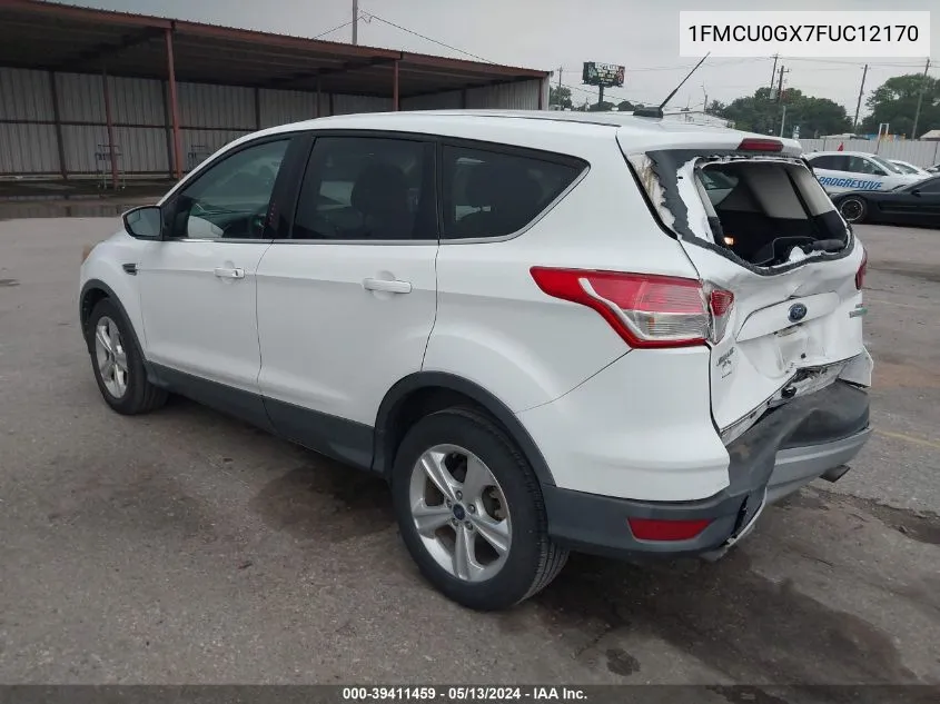 2015 Ford Escape Se VIN: 1FMCU0GX7FUC12170 Lot: 39411459