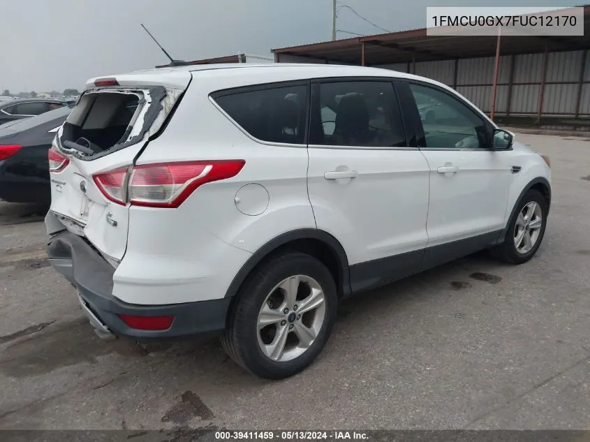 2015 Ford Escape Se VIN: 1FMCU0GX7FUC12170 Lot: 39411459