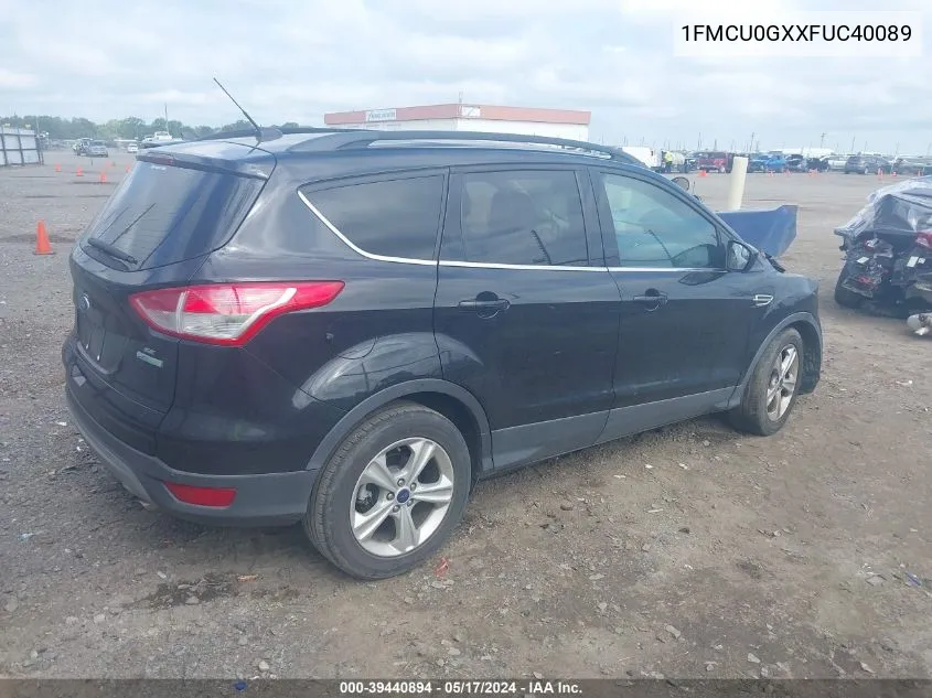 2015 Ford Escape Se VIN: 1FMCU0GXXFUC40089 Lot: 39440894