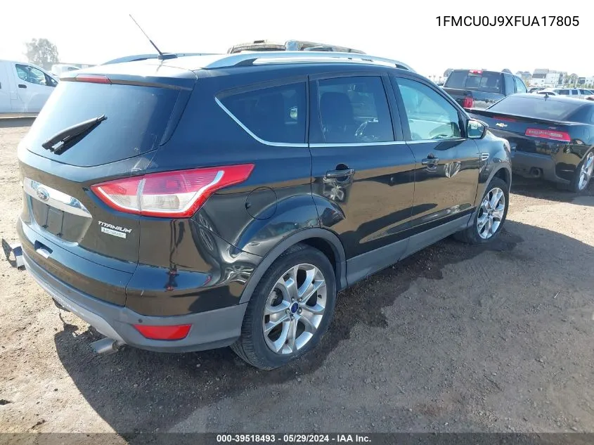 2015 Ford Escape Titanium VIN: 1FMCU0J9XFUA17805 Lot: 39518493