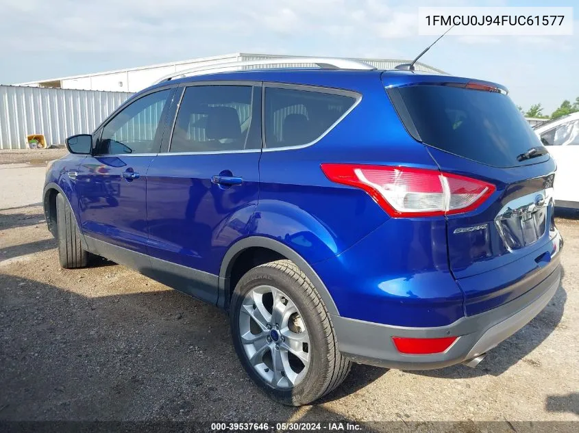 2015 Ford Escape Titanium VIN: 1FMCU0J94FUC61577 Lot: 39537646