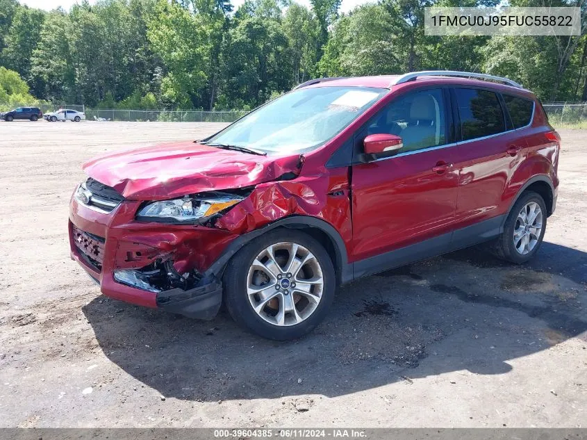 2015 Ford Escape Titanium VIN: 1FMCU0J95FUC55822 Lot: 39604385