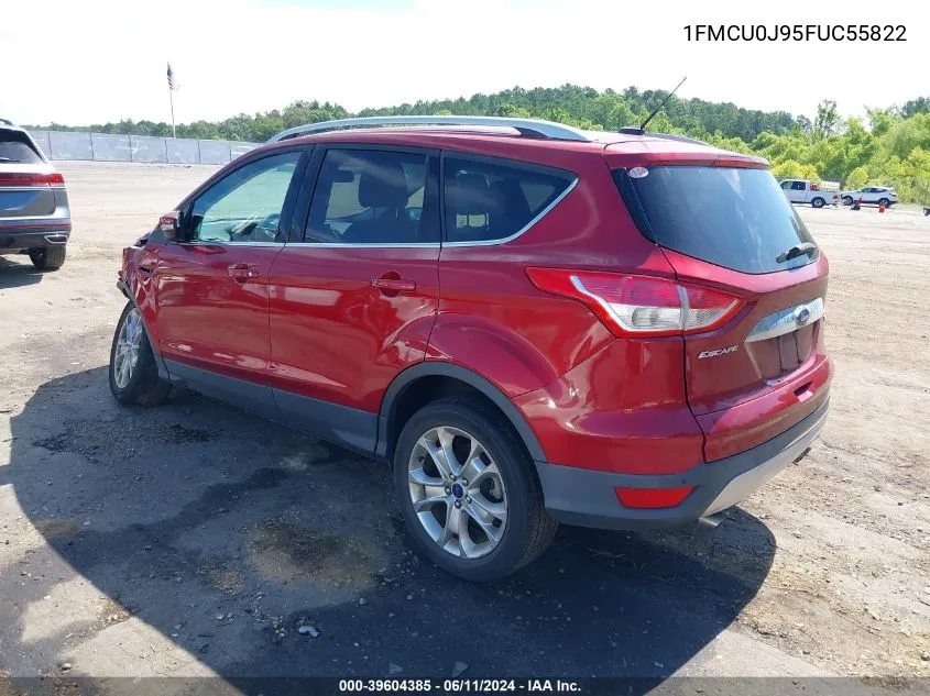 2015 Ford Escape Titanium VIN: 1FMCU0J95FUC55822 Lot: 39604385