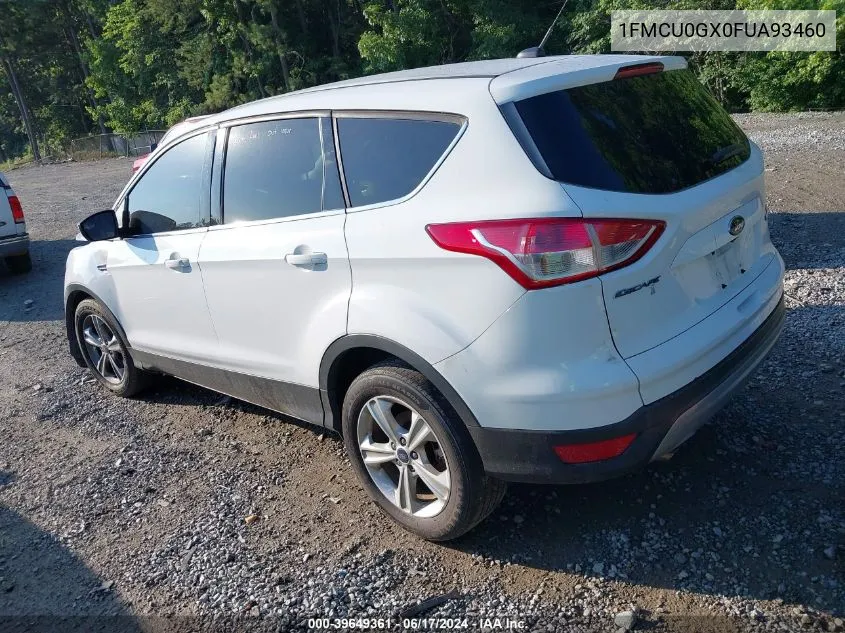 2015 Ford Escape Se VIN: 1FMCU0GX0FUA93460 Lot: 39649361