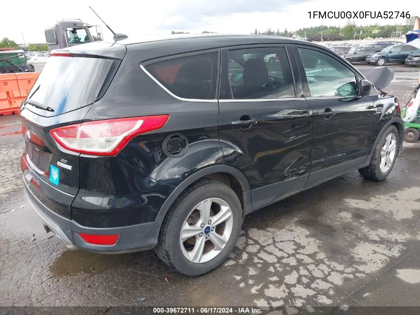 2015 Ford Escape Se VIN: 1FMCU0GX0FUA52746 Lot: 39672711