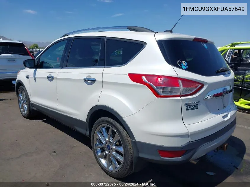 2015 Ford Escape Se VIN: 1FMCU9GXXFUA57649 Lot: 39722375