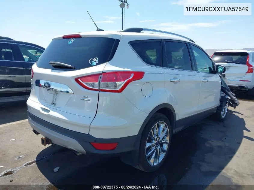 2015 Ford Escape Se VIN: 1FMCU9GXXFUA57649 Lot: 39722375