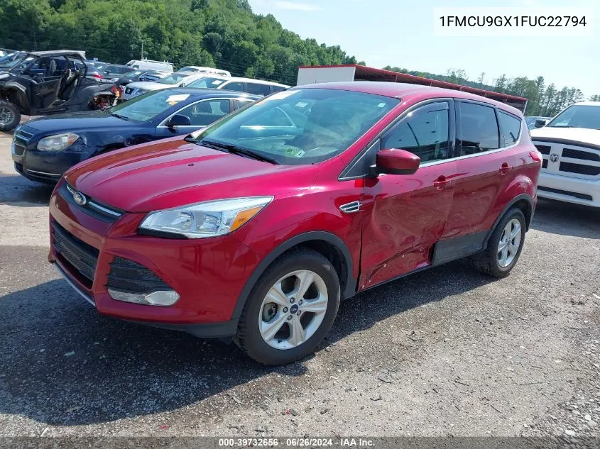 2015 Ford Escape Se VIN: 1FMCU9GX1FUC22794 Lot: 39732656