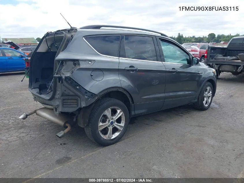 2015 Ford Escape Se VIN: 1FMCU9GX8FUA53115 Lot: 39788512