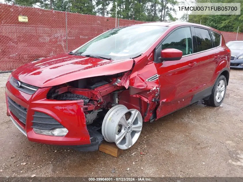 2015 Ford Escape Se VIN: 1FMCU0G71FUB05700 Lot: 39904001