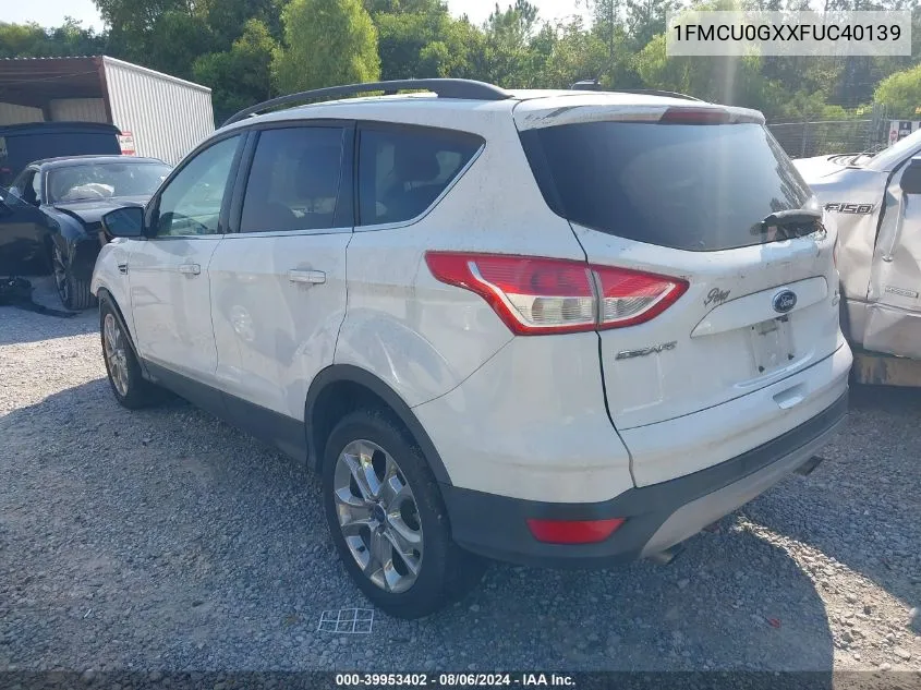 2015 Ford Escape Se VIN: 1FMCU0GXXFUC40139 Lot: 39953402