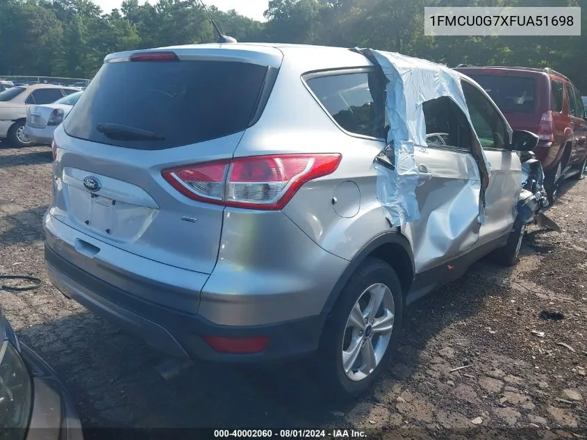 2015 Ford Escape Se VIN: 1FMCU0G7XFUA51698 Lot: 40002060