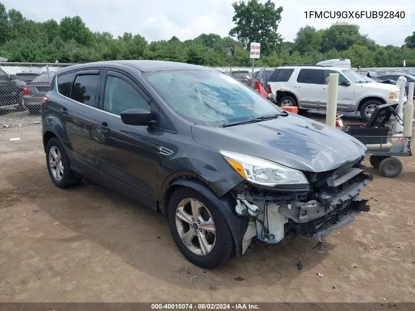 2015 Ford Escape Se VIN: 1FMCU9GX6FUB92840 Lot: 40015074