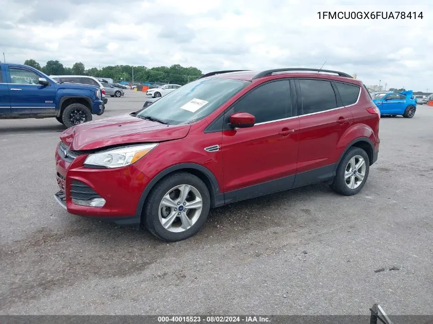 2015 Ford Escape Se VIN: 1FMCU0GX6FUA78414 Lot: 40015523