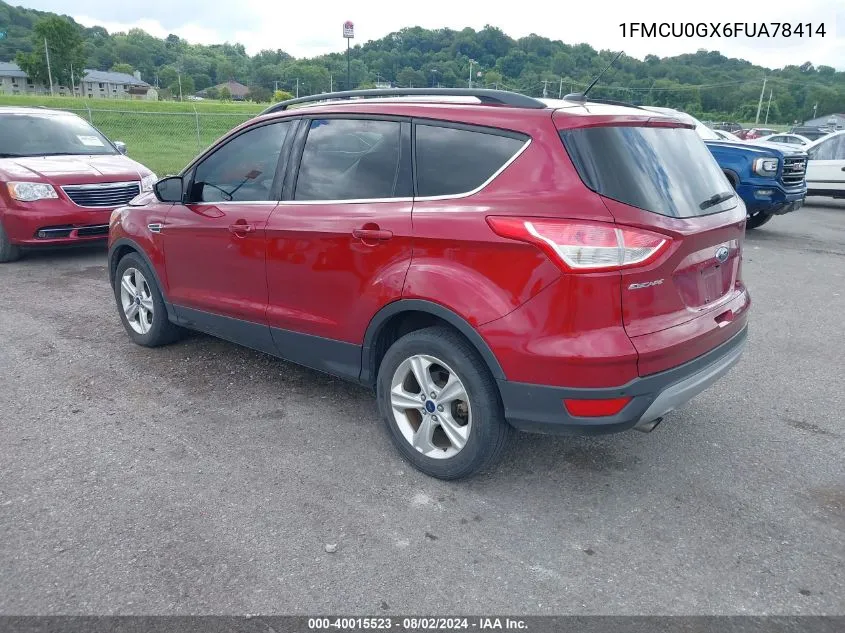 2015 Ford Escape Se VIN: 1FMCU0GX6FUA78414 Lot: 40015523