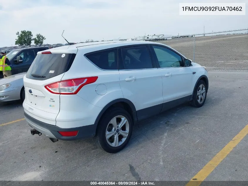 2015 Ford Escape Se VIN: 1FMCU9G92FUA70462 Lot: 40045364