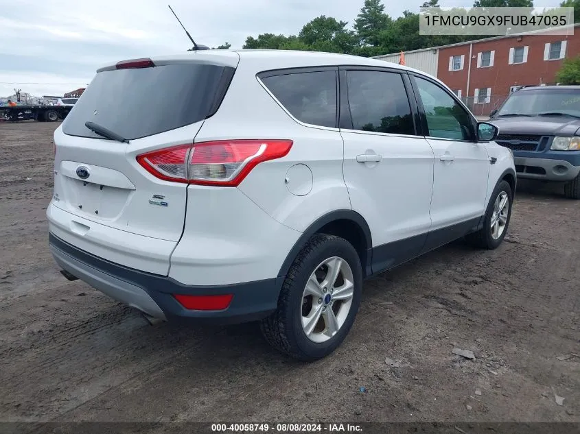 2015 Ford Escape Se VIN: 1FMCU9GX9FUB47035 Lot: 40058749