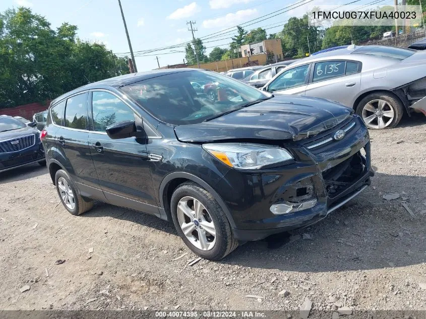 2015 Ford Escape Se VIN: 1FMCU0G7XFUA40023 Lot: 40074395