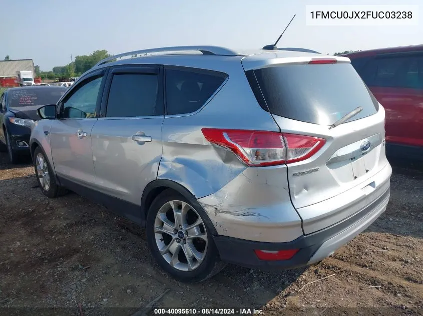 2015 Ford Escape Titanium VIN: 1FMCU0JX2FUC03238 Lot: 40095610