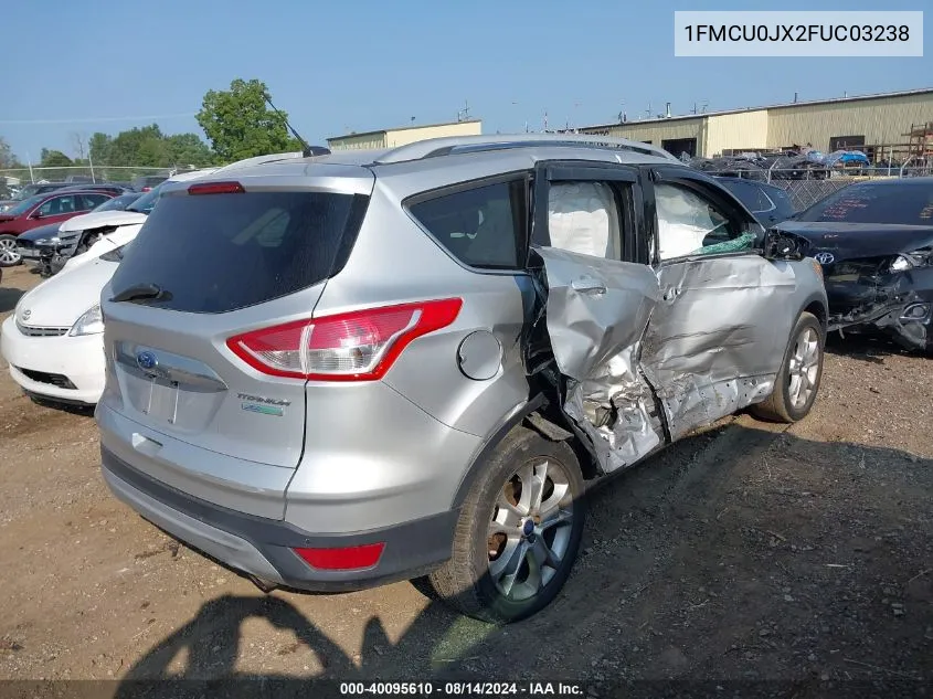 2015 Ford Escape Titanium VIN: 1FMCU0JX2FUC03238 Lot: 40095610