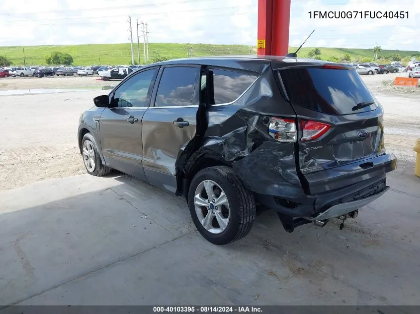 1FMCU0G71FUC40451 2015 Ford Escape Se