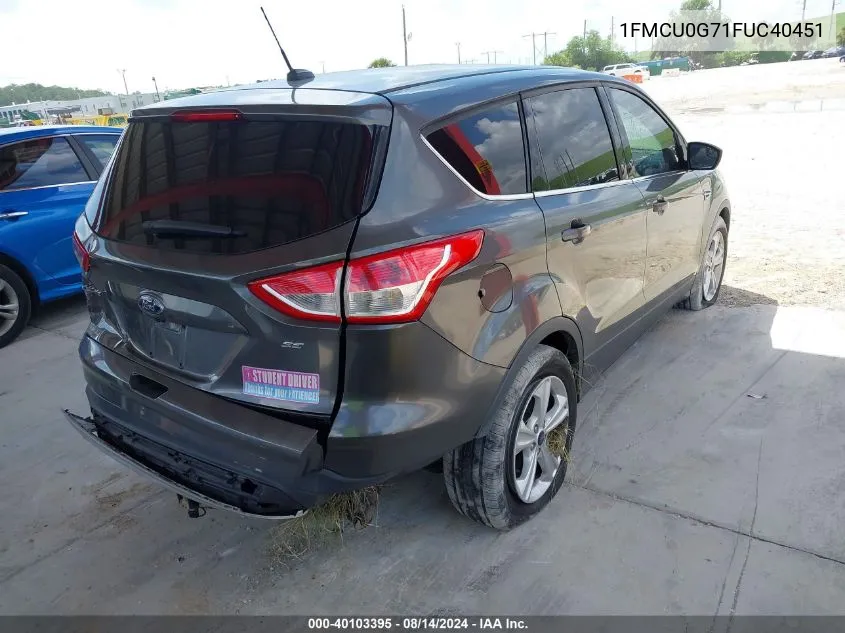 1FMCU0G71FUC40451 2015 Ford Escape Se