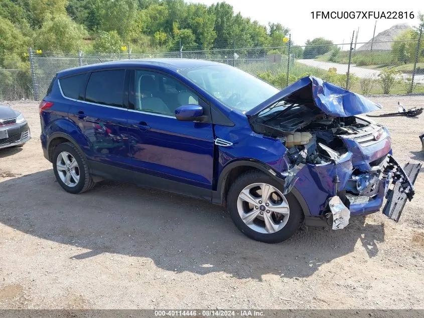 2015 Ford Escape Se VIN: 1FMCU0G7XFUA22816 Lot: 40114446