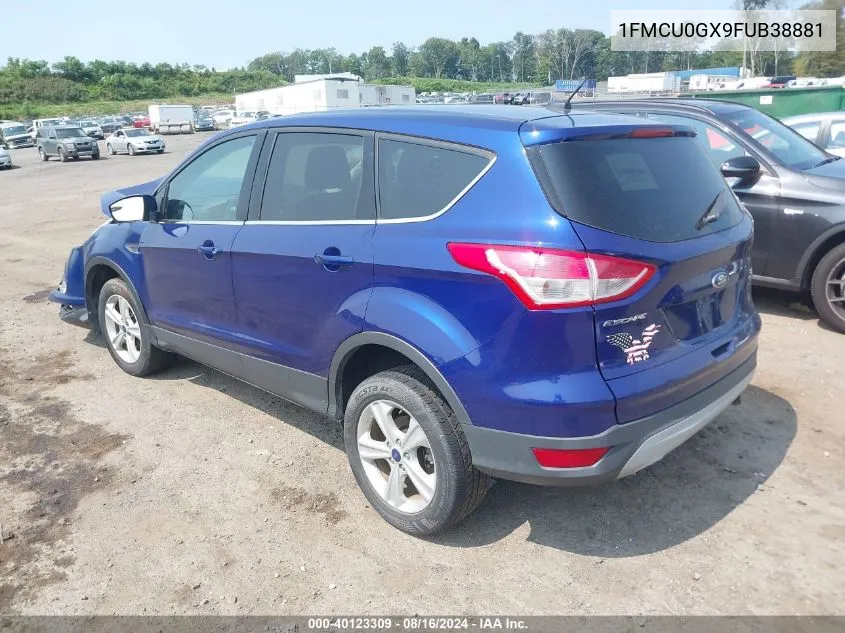 2015 Ford Escape Se VIN: 1FMCU0GX9FUB38881 Lot: 40123309