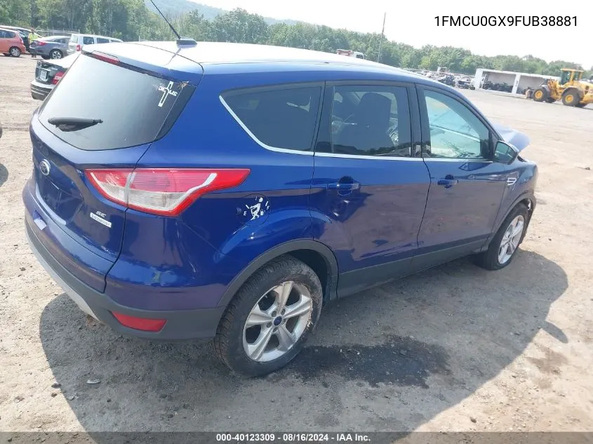 2015 Ford Escape Se VIN: 1FMCU0GX9FUB38881 Lot: 40123309