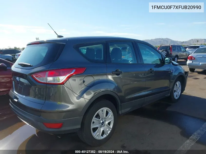 2015 Ford Escape S VIN: 1FMCU0F7XFUB20990 Lot: 40127352