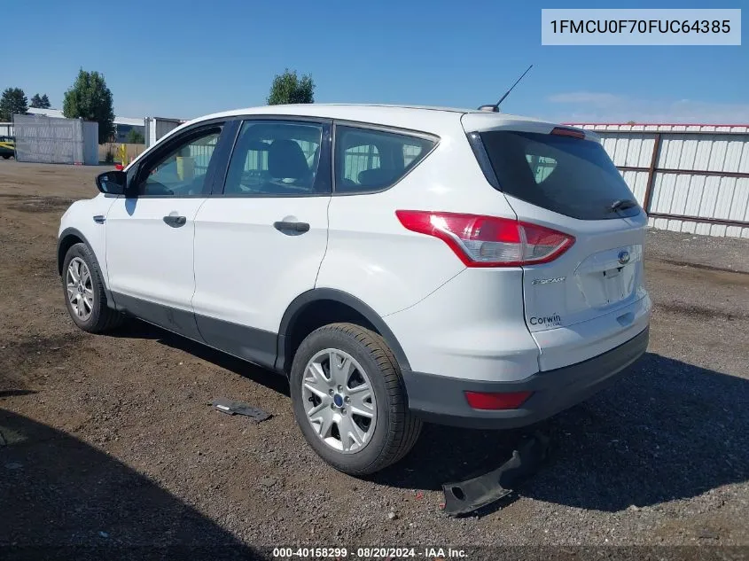 2015 Ford Escape S VIN: 1FMCU0F70FUC64385 Lot: 40158299