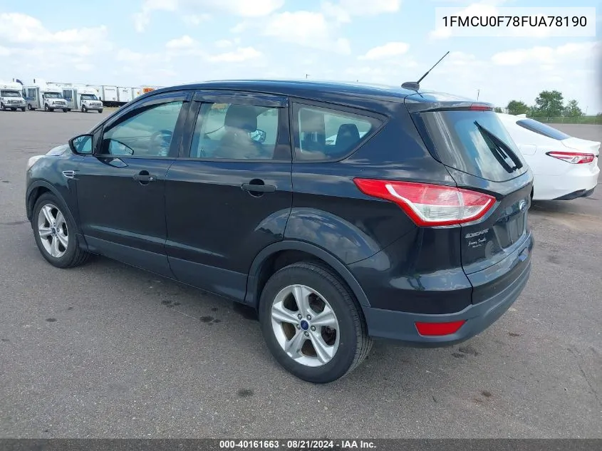 2015 Ford Escape S VIN: 1FMCU0F78FUA78190 Lot: 40161663