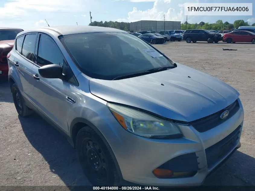 2015 Ford Escape S VIN: 1FMCU0F77FUA64006 Lot: 40194000