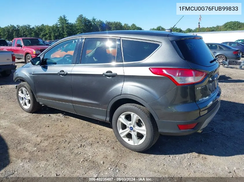 2015 Ford Escape Se VIN: 1FMCU0G76FUB99833 Lot: 40235487