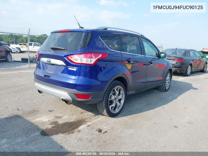 2015 Ford Escape Titanium VIN: 1FMCU0J94FUC90125 Lot: 40238150