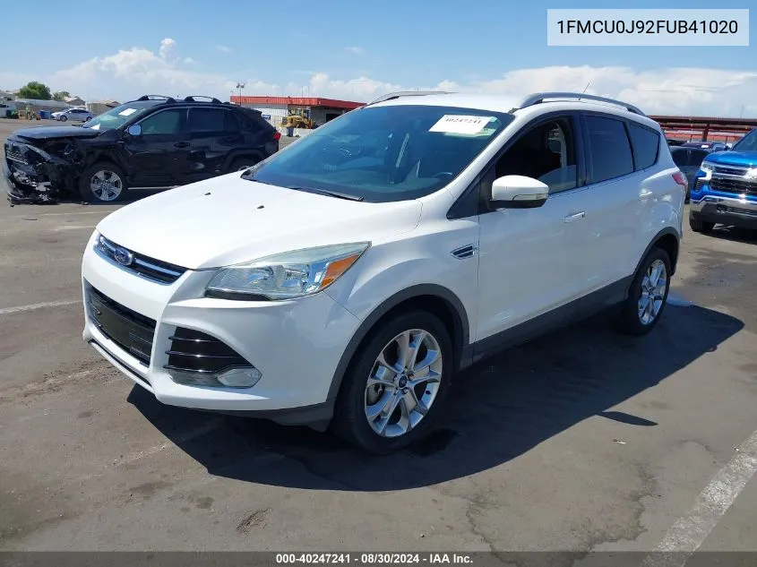 2015 Ford Escape Titanium VIN: 1FMCU0J92FUB41020 Lot: 40247241