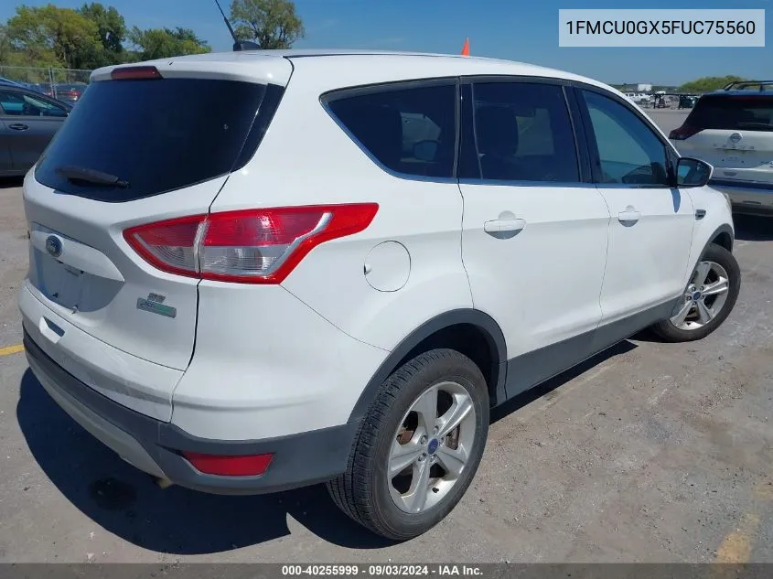 2015 Ford Escape Se VIN: 1FMCU0GX5FUC75560 Lot: 40255999