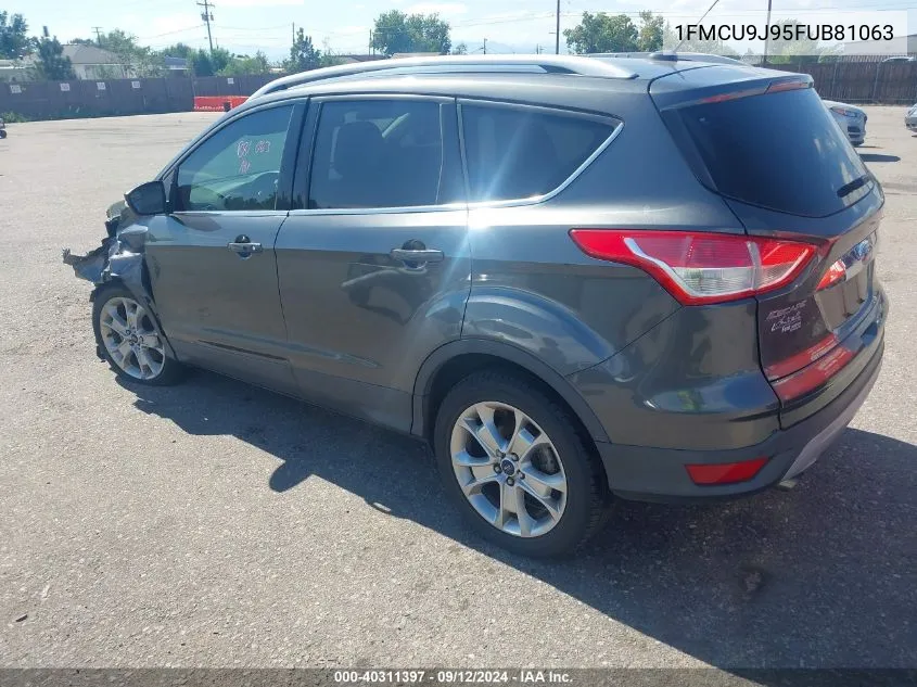 2015 Ford Escape Titanium VIN: 1FMCU9J95FUB81063 Lot: 40311397