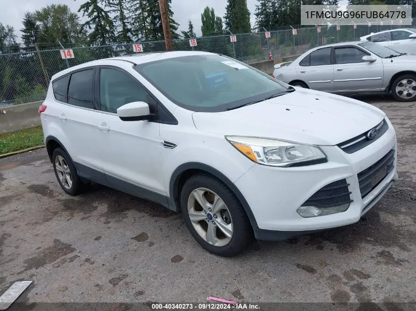 2015 Ford Escape Se VIN: 1FMCU9G96FUB64778 Lot: 40340273