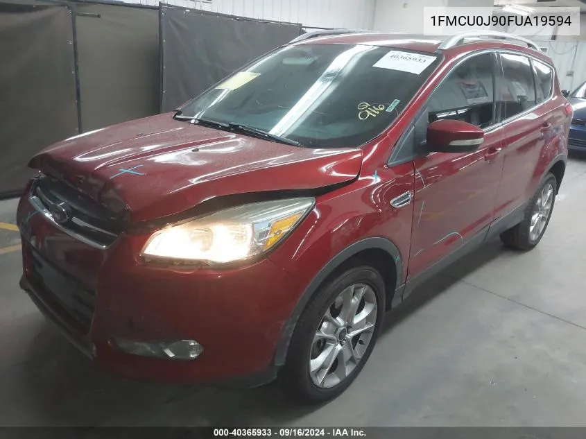 2015 Ford Escape Titanium VIN: 1FMCU0J90FUA19594 Lot: 40365933