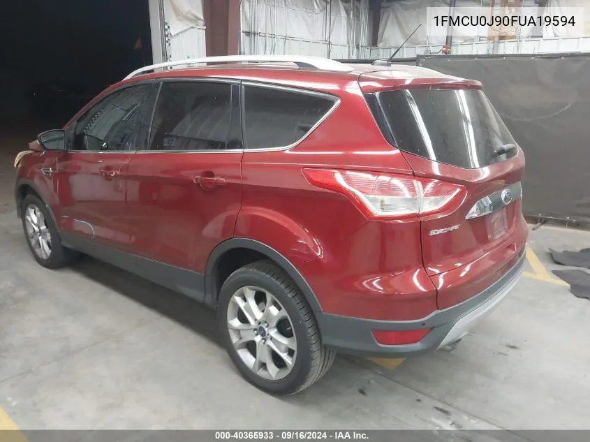 2015 Ford Escape Titanium VIN: 1FMCU0J90FUA19594 Lot: 40365933