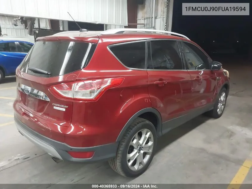 2015 Ford Escape Titanium VIN: 1FMCU0J90FUA19594 Lot: 40365933