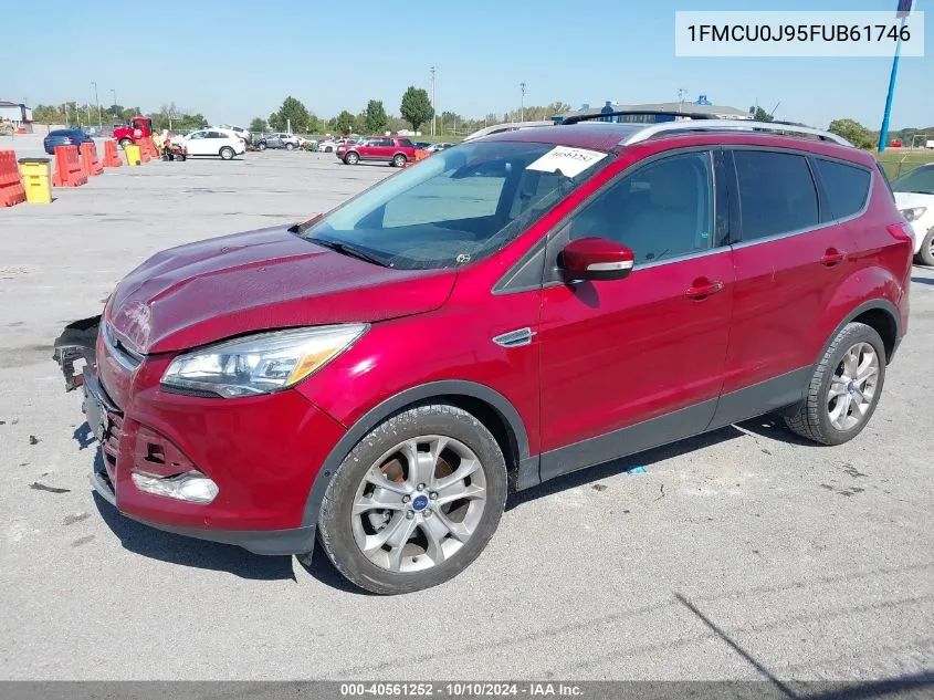 2015 Ford Escape Titanium VIN: 1FMCU0J95FUB61746 Lot: 40561252