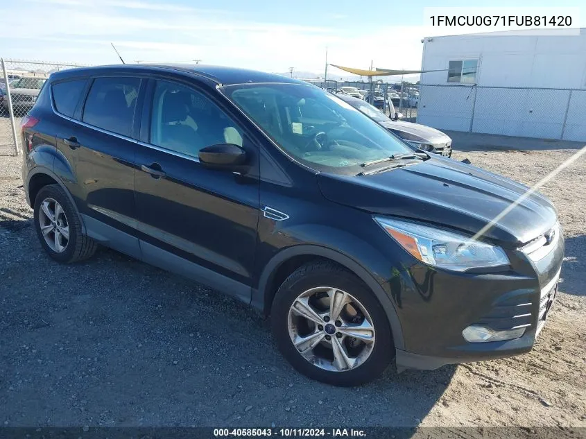 2015 Ford Escape Se VIN: 1FMCU0G71FUB81420 Lot: 40585043