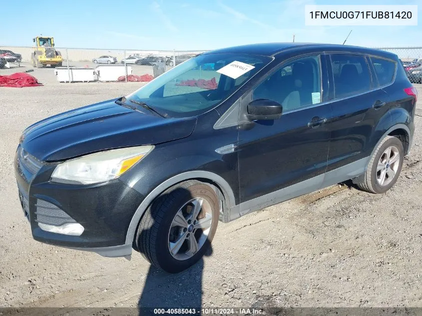 2015 Ford Escape Se VIN: 1FMCU0G71FUB81420 Lot: 40585043