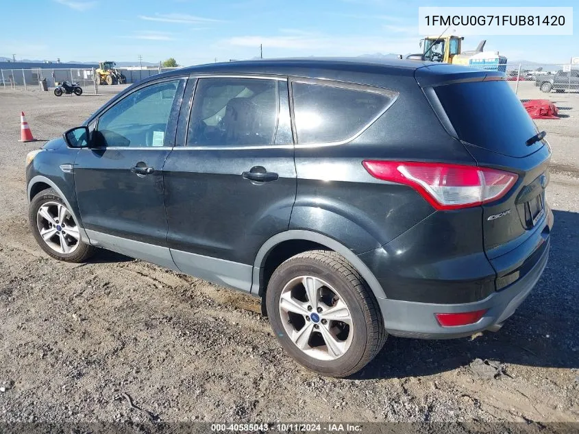 2015 Ford Escape Se VIN: 1FMCU0G71FUB81420 Lot: 40585043